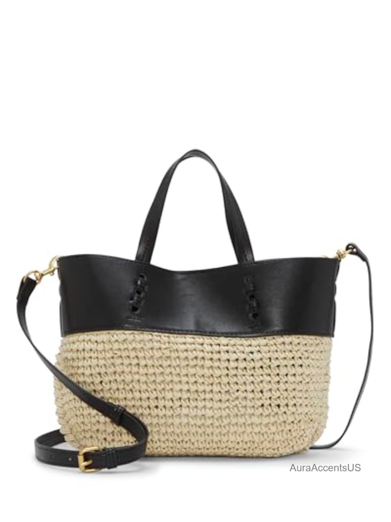Raffia Bucket Bag With Adjustable Strap